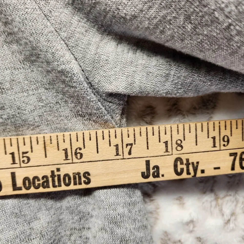 Old Navy Girls L 10/12 Open Front Sweatshirt Shrug w/Pockets & Snap Neck Grey